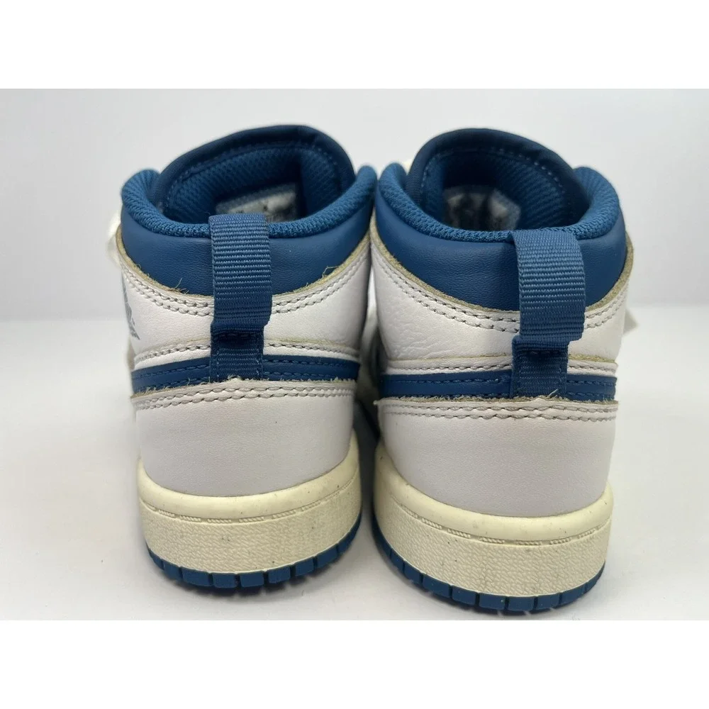 Jordan 1 Mid SE White / Industrial Blue-Sail Kid's Size 12.5C Shoes FN7493-141